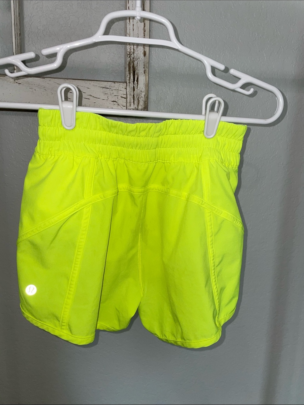 lululemon athletica Neon Yellow Athletic Running Shorts